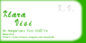 klara visi business card